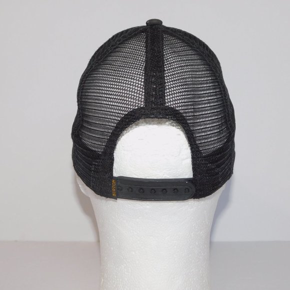 BURTON Look Yonder Black Trucker Snapback Hat Cap Logo Mountain - Picture 5 of 6